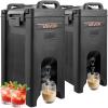 imageVEVOR Insulated Beverage Dispenser 5 Gal19L Hot and Cold Beverage Server with Spigot ampamp Handle FoodGrade Thermal Drink Dispenser Cooler for Tea Coffee Water in Cafes ampamp Restaurants 2 Pack Black5Gal 2Pack