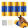 imageVEVOR Livestock Scratching Brush 2 Pcs Horse Brush with 4 Screws 171 x 75 in Cow Scratcher for Back Itch Relief ampamp Keep Cleaning Grooming ampamp Scratching Post Brush for Horse Pig Cattle Supplies4PC
