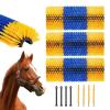 imageVEVOR Livestock Scratching Brush 2 Pcs Horse Brush with 4 Screws 171 x 75 in Cow Scratcher for Back Itch Relief ampamp Keep Cleaning Grooming ampamp Scratching Post Brush for Horse Pig Cattle Supplies3PC