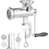 imageVEVOR Manual Stainless Steel Meat Grinder 18quot Clamp 2 Grinding Plates Sausage Stuffer Ideal for Home Kitchen Restaurant Butchers Shop12Table Clamp