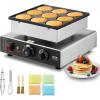 imageVEVOR Mini Dutch Pancake Maker 25PCS 43mm Diameter Dorayaki Baker Machine 1700W Commercial Electric Poffertjes Grill Nonstick Stainless Steel Temp ampamp Time Control for Home Kitchen Restaurant9pcs