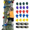 imageVEVOR Ninja Tree Climbing Kit 20 Rock Climbing Holds ampamp 6 Ratchets Large Climbing Rocks for Kids ampamp Adults Outdoor Backyard Ninja Tree Obstacle Course Training20 Holds