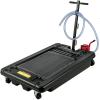 imageVEVOR Oil Drain Pan 18 Gallon Oil Drain Tank 68L Low Profile Oil Drain Pan Large Capacity Oil Change Pan Foldable Hand with Pump Hose Swivel Casters Wheels for Car SUV Trucks Oil DrainingHand Pump17Gal