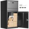 imageVEVOR Package Delivery Boxes for Outside Extra Large Mailbox with Coded Lock Galvanized Steel Wall Mounted Mailboxes 173quotx138quotx228quot AntiTheft Baffle IPX3 Waterproof for Porch Curbside157D x 197W x 386H