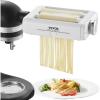 imageVEVOR Pasta Attachment for KitchenAid Stand Mixer Stainless Steel Pasta Maker Attachment Includes Pasta Sheet Roller Spaghetti Cutter Fettuccine Cutter 8 Adjustable Thickness Knob Pasta Maker 3Pcs3IN1
