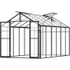 imageVEVOR Polycarbonate Greenhouse 8 x 14 Ft Outdoor Greenhouse with 2 Vent Windows Pavilion Styled Greenhouse with Hinged Door Aluminum Large Walkin Greenhouse Kit for Outside Garden Backyard812 Ft