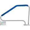 imageVEVOR Pool Rail 55x32 Pool Railing 304 Stainless Steel 250LBS Load Capacity Silver Rustproof Pool Handrail Humanized Swimming Pool Handrail with Blue Grip Cover ampamp M8 Drill Bit ampamp SelfTaping Screws494X34