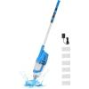 imageVEVOR Pool Vacuum 26 GPM Handheld Cordless Hot Tub Vacuum with Extension Pole for Deep Cleaning ampamp Strong Suction Rechargeable Pool Cleaner Running up to 1Hour for Above GroundInground Pool Spas40W