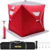 Red 1-2 Person Non-insulated Ice Fishing Tent