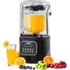 imageVEVOR Professional Blender Commercial Countertop Blenders 68 oz Jar Blender Combo Stainless Steel 3 Functions for Frozen Drinks Shakes Smoothies Peree and Crush Ice BlackBlack