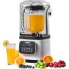 imageVEVOR Professional Blender Commercial Countertop Blenders 68 oz Jar Blender Combo Stainless Steel 3 Functions for Frozen Drinks Shakes Smoothies Peree and Crush Ice BlackWhite