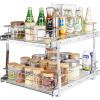 imageVEVOR Pull Out Cabinet Organizer 12quotW x 21quotD Heavy Duty Slide Out Pantry Shelves ChromePlated Steel Roll Out Drawers Sliding Drawer Storage for Home Inside Kitchen Cabinet Bathroom Under Sink17W x 21D