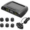 imageVEVOR RV Tire Pressure Monitoring System 73116 PSI Trailer TPMS 6 Tire with 6 Sensors 5 Alarm Modes Waterproof TPMS Sensors Set Solar Charge and Realtime Display Signal Boostersolar power and USB
