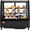 imageVEVOR Refrigerated Display Case 5 CuFt146L Countertop Pastry Display Case 2Tier Commercial Display Refrigerator with LED Lighting TURBO Cooling FrostFree AirCooling for BakeryCurved