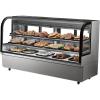 imageVEVOR Refrigerated Display Case 5 CuFt146L Countertop Pastry Display Case 2Tier Commercial Display Refrigerator with LED Lighting TURBO Cooling FrostFree AirCooling for BakeryDeli Case 32 CuFt