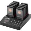 imageVEVOR Restaurant Pager System Wireless 400m Long Range Lineup Waiting Queue Signal Guest Customer Calling Beepers with Vibration ampamp Flashing 24 Buzzers for Food Truck Church Nursery Hospital10 Pagers
