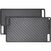 imageVEVOR Reversible GrillGriddle 17x10 PreSeasoned Cast Iron Griddle Rectangular Double Burner Griddle Pan NonStick Family Pan Cookware with Handles Flat Top Plate for BBQ Gas Grill Black167 x 97 x 06