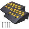 imageVEVOR Rubber Curb Ramp 2 Pack 43quot Rise Height HeavyDuty 33069 lbs15 T Capacity Threshold Ramps Driveway Ramps with Stable Grid Structure for Cars Wheelchairs Bikes Motorcycles6 H