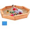imageVEVOR Sandbox with Cover 486x486x124 Square Sand Box HDPE Sand Pit with 4 Corner Seats ampamp Bottom Liner Gift for Ages 312 Years Old Backyard Garden Easy Assembly Brown BrownOctagonal