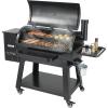 imageVEVOR Smoker Grill Portable Wood Pellet Grill with Cart 8 IN 1 BBQ Grill with PID Temperature Control ampamp Meat Probe for Outdoor Cooking Barbecue Camping Picnic 840 sq Patio and Backyard Black