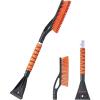 imageVEVOR Snow Brush and Ice Scrapers for Car Windshield 27inch Aluminum Snow Scraper Removal Tool with Foam Grip ampamp ScratchFree Bristles Detachable and EasytoCarry for Cars Trucks SUVs RVs