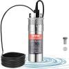 imageVEVOR Solar Water Pump 48V DC 369W Submersible Deep Well Pump Max Flow 84 GPM Max Head 273 ft Max Submersion 656 ft Solar Powered Water Pump for Well Farm Ranch Irrigation Livestock Drinking12V 120W 4