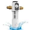imageVEVOR Spin Down Sediment Filter 360 Mountable 4th Gen Backwash PreFiltration BiSide Scraper Flush 20 GPM Reusable Whole House Water Filter Pressure Gauge 34quot MNPTWith Gauge