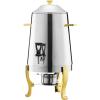 imageVEVOR Stainless Steel Beverage Dispenser 27 Gallon Drink Dispenser with Alcohol Burner Hot ampamp Cold Drink Dispensers for Coffee Tea Hot Water with Spigot Ice Tube for Restaurants Hotels Parties34 Gal