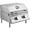 imageVEVOR Tabletop Gas Grill 3Burner Stainless Steel Portable Propane Grill with Builtin Thermometer Travel Locks Weatherproof Lid 22500 BTU Total for Outdoor Cooking Patio Party Camping RV2Burner