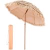 imageVEVOR Tiki UmbrellaThatched Patio Umbrella with Tilt Hawaiian Style Beach Parasol with Durable PP Thatch Grass Pool Umbrellas for Beach Patio Poolside Backyard ampamp Garden1Tier