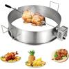 imageVEVOR Universal Grill Rotisserie Kit for Grills Electric BBQ Grill with 110V 9W Motor Stainless Steel Automatic Grilling Kit Heavy Duty 32quot39quot Hexagon Spit Rod 26 lbs Capacity Grill AttachmentRound