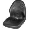 imageVEVOR Universal Lawn Tractor Seat Replacement Compact High Back Mower Seat Black Vinyl Forklift Seat Central Drain Hole Skid Steer Seat with Mounting Bolt Patterns of 8quot x 115quot ampamp 1125quot x 115quot1Pc Black