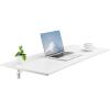 imageVEVOR Wall Mounted Folding Table 394 x 197 inches Wall Mount Table Floating Desk with Iron Bracket for Small Spaces Home Office Dining Laundry Room Kitchen Bar White1811D x 4331W