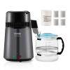 imageVEVOR Water Distiller 4L 105 Gallon Pure Water Purifier Filter for Home Countertop 750W Distilled Water Maker Stainless Steel Interior Distiller Water Making Machine to Make Clean Water BlackGrey