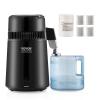 imageVEVOR Water Distiller 4L 105 Gallon Pure Water Purifier Filter for Home Countertop 750W Distilled Water Maker Stainless Steel Interior Distiller Water Making Machine to Make Clean Water BlackBlack