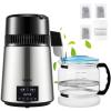 imageVEVOR Water Distiller 4L 11 Gallon Pure Water Purifier Filter for Home Table Countertop 1750W Distilled Maker with Glass Pot Stainless Steel Interior Drinking Machine to Make Clean Waters GreySilver