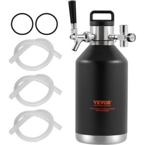 imageBeer Growler Tap System 170Oz 5L Mini Keg 304 Stainless Steel Pressurized Beer Growler Keg Growler with Pressure Display CO2 Regulator Faucet LeakProof Ring For Draft Homebrew Craft Beer128 oz