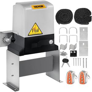 imageHappybuy Automatic Sliding Gate Opener 1400LBS with 2 Remote Controls Gate Operator Hardware Kit for Security Move Speed 43ft Per Min Electric Rolling Driveway Slide Gate Motor1400Lbs