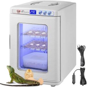 imageHappybuy White Reptile Incubator 25L Scientific Lab Incubator Digital Incubator Cooling and Heating 542C Reptile Egg Incubator 12V110V Work for Small ReptilesWhite