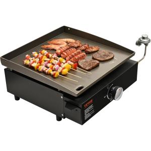 imagePropane Griddle on Cart 36quot Heavy Duty Manual Flat Top Griddle Outdoor Cooking Station with Side Shelves Steel Propane Gas Griddle 4Burners Restaurant Portable Grill  60000 BTU1 Burner Grill