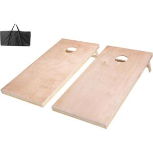 imageVEOVR Cornhole Set Corn Hole Game Boards Wood Portable Toss Board Indoor and Outdoor Cornhole Play for Adults for Yard Backyard Beach Camping4x2 ft DIY