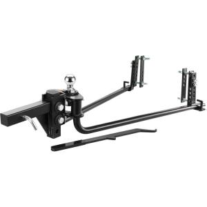 imageVEOVR Weight Distribution Hitch 1000 lbs Weight Distributing Hitches Kit with Sway Control for Trailer 2in Solid Steel Shank 2516 in Alloy Steel Ball Powder Coated Load Leveling Hitch Black1000LBS