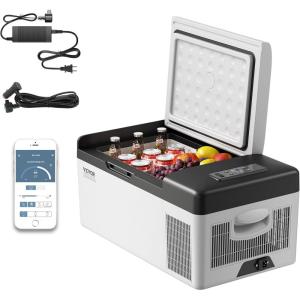 imageVEVOR 10 Quart 12 Volt Portable Mini Freezer Car Compressor Fridge Cooler16QT