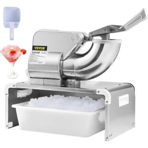 imageVEVOR 110V Electric Shaved Ice Machine 500W Snow Cone Maker Tabletop wAdjustable Ice Texture Ice Shaving Machine 265LBshr for Home and Commerical Use661LBSH300W