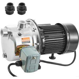 imageVEVOR 115 Volt Shallow Well Jet Pump 1 HP 176 GPM Heavyduty Cast Iron Irrigation Water Pump 164 ft Max Head 2040 PSI IPX4 Waterproof for Garden Lawn ampamp Field Irrigation HighRise Water Supply34HP SUS304