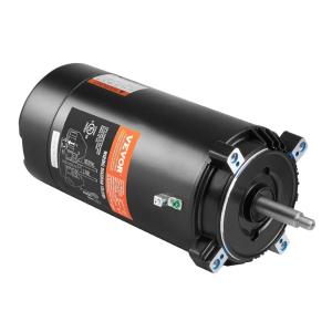imageVEVOR 15 HP Pool Pump Motor 56J Frame 115V136 Amps230V68 Amps 3450 RPM 60Hz 13 Service Factor 90F250V Capacitor CCW Rotation Round Flange Replacement Motor15