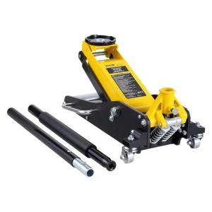 imageVEVOR 3 Ton Low Profile  Aluminum and Steel Racing Floor Jack with Dual Pistons Quick Lift Pump for Sport Utility Vehicle Lifting Range 3611quot191116quot yellowblack2T