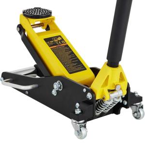 imageVEVOR 3 Ton Low Profile  Aluminum and Steel Racing Floor Jack with Dual Pistons Quick Lift Pump for Sport Utility Vehicle Lifting Range 3611quot191116quot yellowblack15T