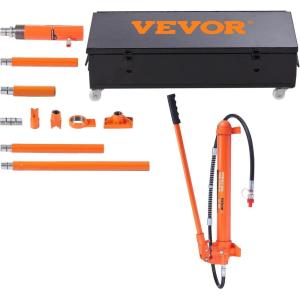 imageVEVOR 4 Ton Porta Power Kit Portable Hydraulic Jack with 39 ft12 m Oil Hose Auto Body Frame Repair Kit with Storage Case for Car Repair Truck Farm 8800 LBS20 Ton