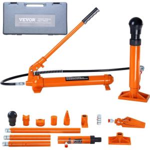imageVEVOR 4 Ton Porta Power Kit Portable Hydraulic Jack with 39 ft12 m Oil Hose Auto Body Frame Repair Kit with Storage Case for Car Repair Truck Farm 8800 LBS12 Ton